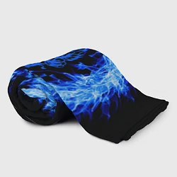 Плед флисовый Лев в синем пламени, цвет: 3D-велсофт — фото 2