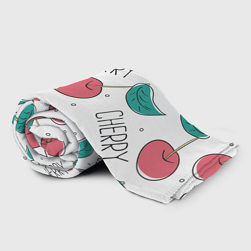 Плед Вишенки Cherry / 3D-Велсофт – фото 2