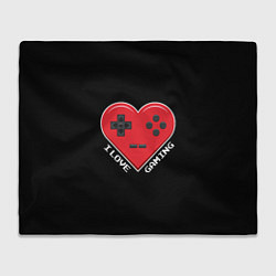 Плед флисовый I Love Gaming, цвет: 3D-велсофт