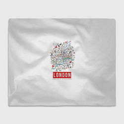 Плед флисовый Лондон, цвет: 3D-велсофт