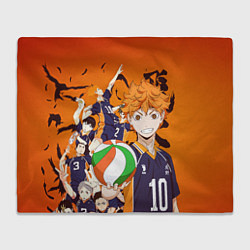 Плед флисовый ВОЛЕЙБОЛ!! HAIKYUU!!, цвет: 3D-велсофт