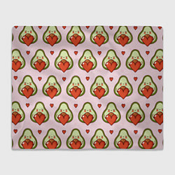 Плед флисовый Love Avocado, цвет: 3D-велсофт