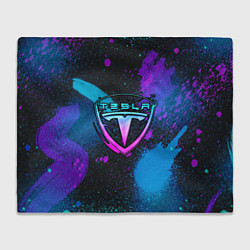 Плед флисовый TESLA NEON, цвет: 3D-велсофт