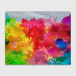 Плед флисовый Брызги краски, цвет: 3D-велсофт