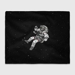 Плед флисовый Скелет Космонавт, цвет: 3D-велсофт