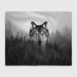 Плед флисовый Волк, цвет: 3D-велсофт