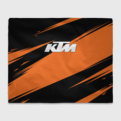 Плед флисовый KTM КТМ, цвет: 3D-велсофт