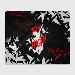 Плед флисовый HAIKYU ВОЛЕЙБОЛ, цвет: 3D-велсофт