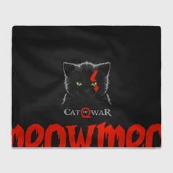 Плед флисовый Cat of war, цвет: 3D-велсофт