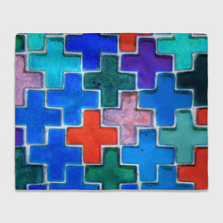 Плед флисовый Крестик, цвет: 3D-велсофт