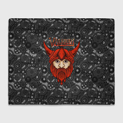 Плед флисовый Valheim красный викинг, цвет: 3D-велсофт