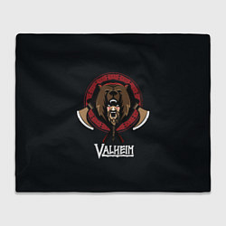 Плед флисовый Valheim Viking Bear, цвет: 3D-велсофт