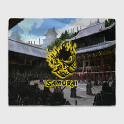 Плед флисовый SAMURAI & CYBERPUNK 2077, цвет: 3D-велсофт