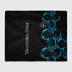 Плед флисовый Mercedes Мерседес Неон, цвет: 3D-велсофт