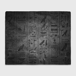 Плед флисовый Египетские Иероглифы 3D, цвет: 3D-велсофт