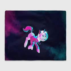 Плед флисовый Пони в космосе, цвет: 3D-велсофт