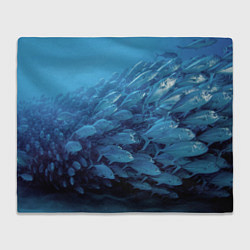 Плед флисовый Морские рыбы, цвет: 3D-велсофт