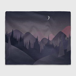 Плед флисовый Night forest, цвет: 3D-велсофт