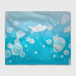 Плед флисовый Бумажный кораблик, цвет: 3D-велсофт