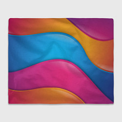 Плед флисовый Candy rainbow, цвет: 3D-велсофт