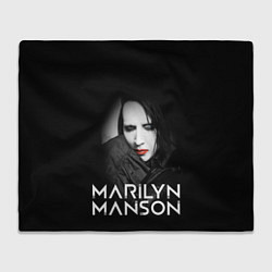 Плед флисовый MARILYN MANSON, цвет: 3D-велсофт