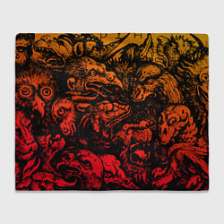 Плед флисовый Grotesque animals, цвет: 3D-велсофт