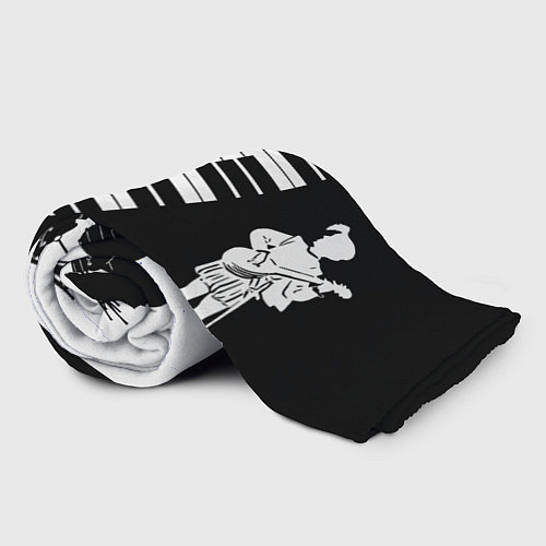 Плед Черно Белое пианино / 3D-Велсофт – фото 2