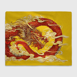Плед флисовый Китайский Дракон, China Dragon, цвет: 3D-велсофт