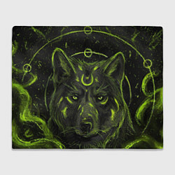 Плед флисовый Эзотерический Волк, цвет: 3D-велсофт