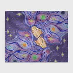 Плед флисовый Галактика, цвет: 3D-велсофт