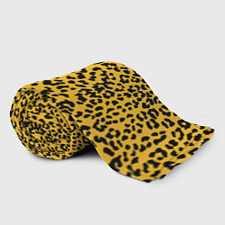 Плед флисовый Леопард желтый, цвет: 3D-велсофт — фото 2