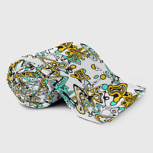 Плед Абстрактный современный узор в стиле граффити / 3D-Велсофт – фото 2