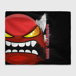 Плед флисовый Geometry Dash: Angry, цвет: 3D-велсофт