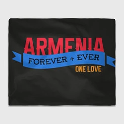 Плед флисовый Armenia one love, цвет: 3D-велсофт