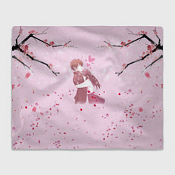 Плед флисовый Аниме Объятия Любовь Пара, цвет: 3D-велсофт