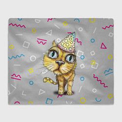 Плед флисовый Котик, цвет: 3D-велсофт