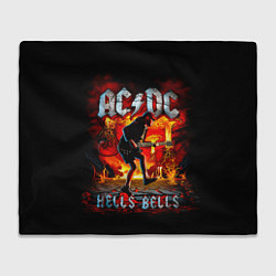 Плед флисовый ACDC HELLS BELLS, цвет: 3D-велсофт