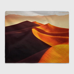 Плед флисовый Пустыня дюна барханы, цвет: 3D-велсофт