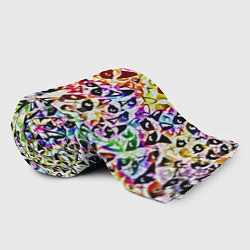 Плед флисовый Веселый узор из грустных котов, цвет: 3D-велсофт — фото 2