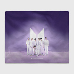 Плед флисовый BTS Purple, цвет: 3D-велсофт
