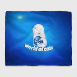 Плед флисовый World of Cats, цвет: 3D-велсофт
