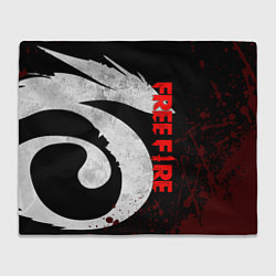 Плед флисовый GARENA FREE FIRE, ЛОГО ИГРЫ ДРАКОН, цвет: 3D-велсофт
