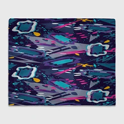 Плед флисовый Космический абстрактный паттерн, цвет: 3D-велсофт