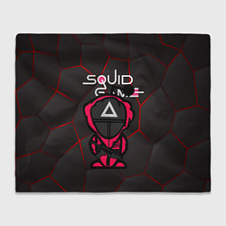 Плед флисовый Squid game BLACK, цвет: 3D-велсофт