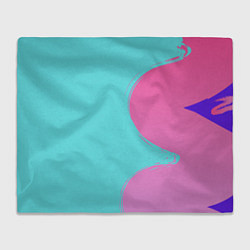 Плед флисовый Розово-голубой градиент, цвет: 3D-велсофт