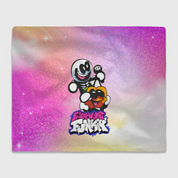 Плед флисовый Skid and Pump Friday Night Funkin, цвет: 3D-велсофт