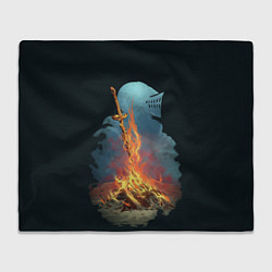 Плед флисовый Witcher 3 костер, цвет: 3D-велсофт