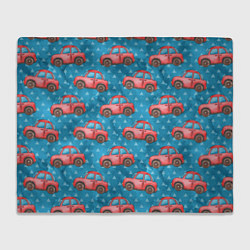 Плед флисовый Машинки детский рисунок, цвет: 3D-велсофт