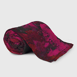 Плед флисовый Бордовые мазки в тёмно-красных тонах, цвет: 3D-велсофт — фото 2