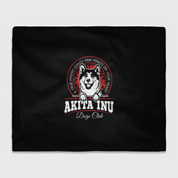 Плед флисовый Акита-Ину Akita Inu, цвет: 3D-велсофт